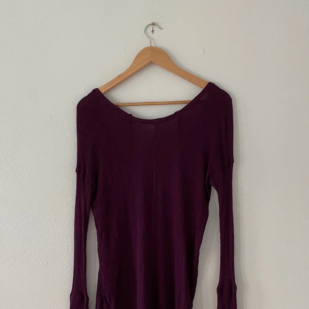 Free People Ventura Thermal Top Scoop Longline High Low Tunic
